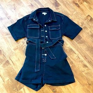Top shop denim romper